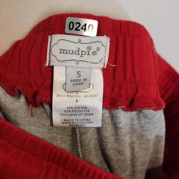 Mud Pie Red and Gray Pajama Bottoms. Size S Christmas Holiday. Cozy - Picture 3 of 7